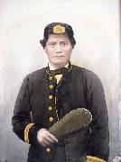 Portrait of Rawiri Puaha in European dress holding a mere. c.1890s